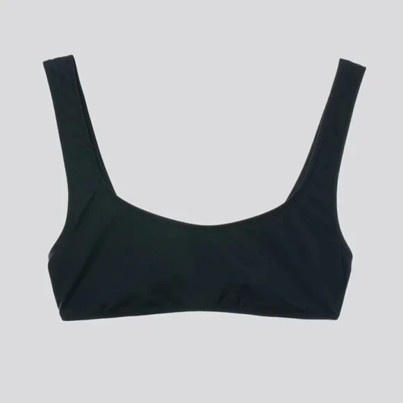 New Solid & Striped The Elle Black Swim Bikini Top NWT XL Bikinis